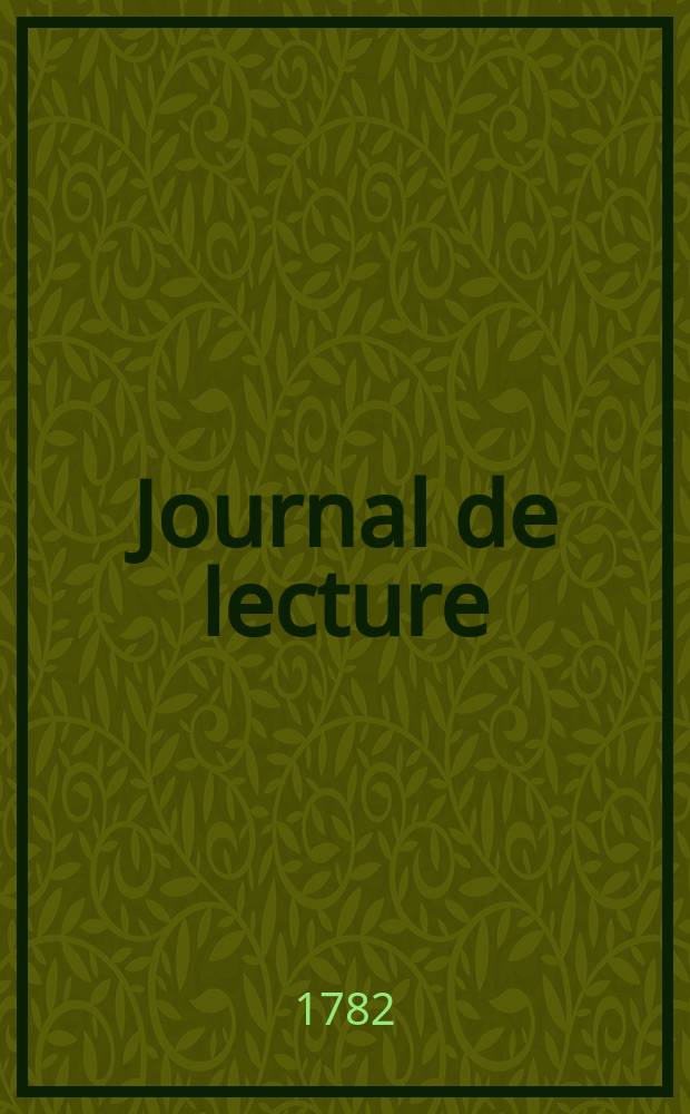 Journal de lecture