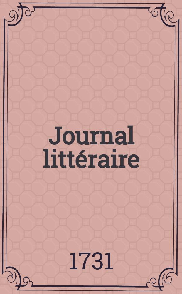 Journal littéraire