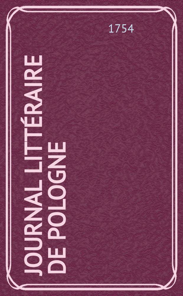 Journal littéraire de Pologne