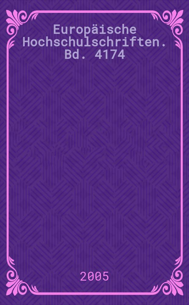 Europäische Hochschulschriften. Bd. 4174 : Das internationale Recht ...