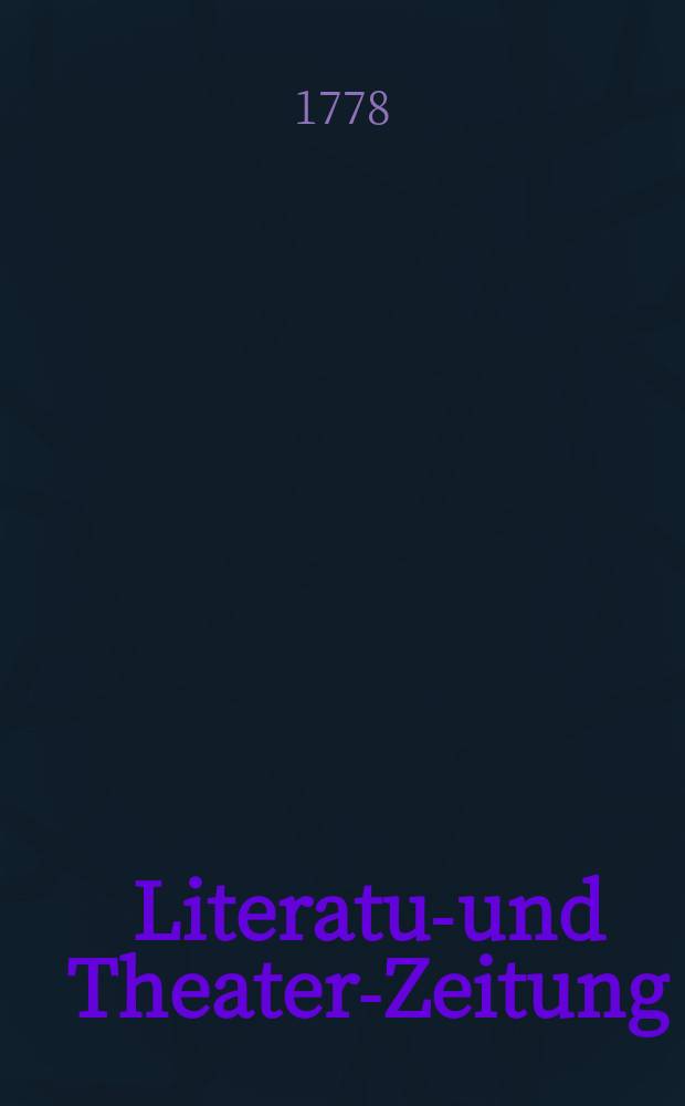 Literatur- und Theater-Zeitung