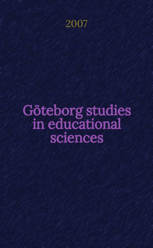 Göteborg studies in educational sciences : Dimensioner av konstruktiv konkurrens = Объем конструктивной конкуренции
