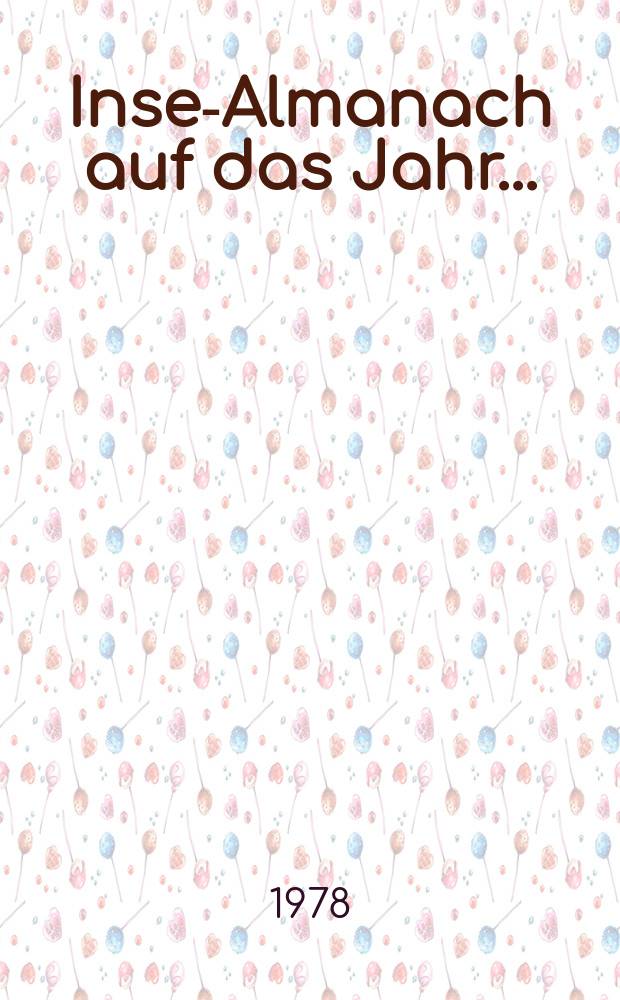 Insel- Almanach auf das Jahr .. : Zum 100. Geburtstag von Hans Carossa 1878-1978 = К столетию со дня рождения Ганса Каросса