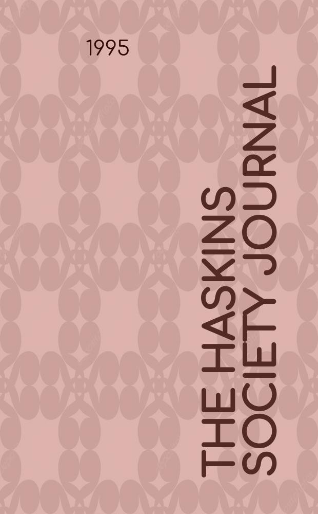 The Haskins society journal : studies in medieval history. Vol. 6 1994