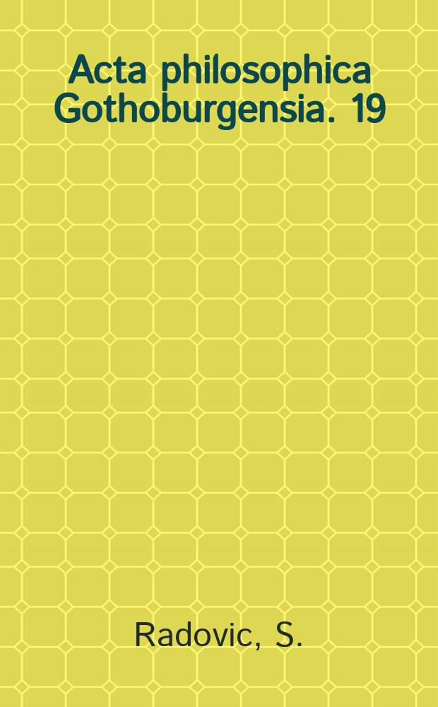 Acta philosophica Gothoburgensia. 19 : Introspecting representations