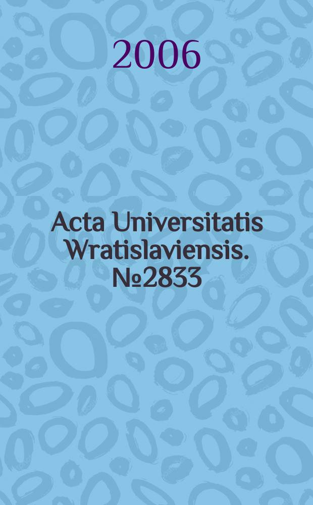 Acta Universitatis Wratislaviensis. №2833 : Teatr - przestrzeń - ciało - dialog