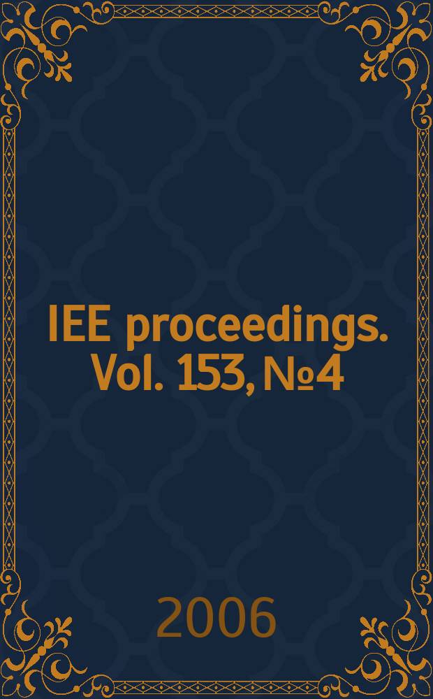 IEE proceedings. Vol. 153, № 4