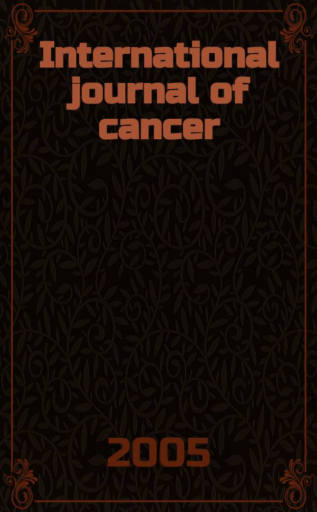 International journal of cancer : Publ. of the International union against cancer. Vol. 116, № 1