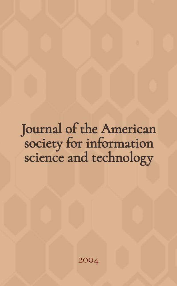 Journal of the American society for information science and technology : JASIST. Vol.55, № 2