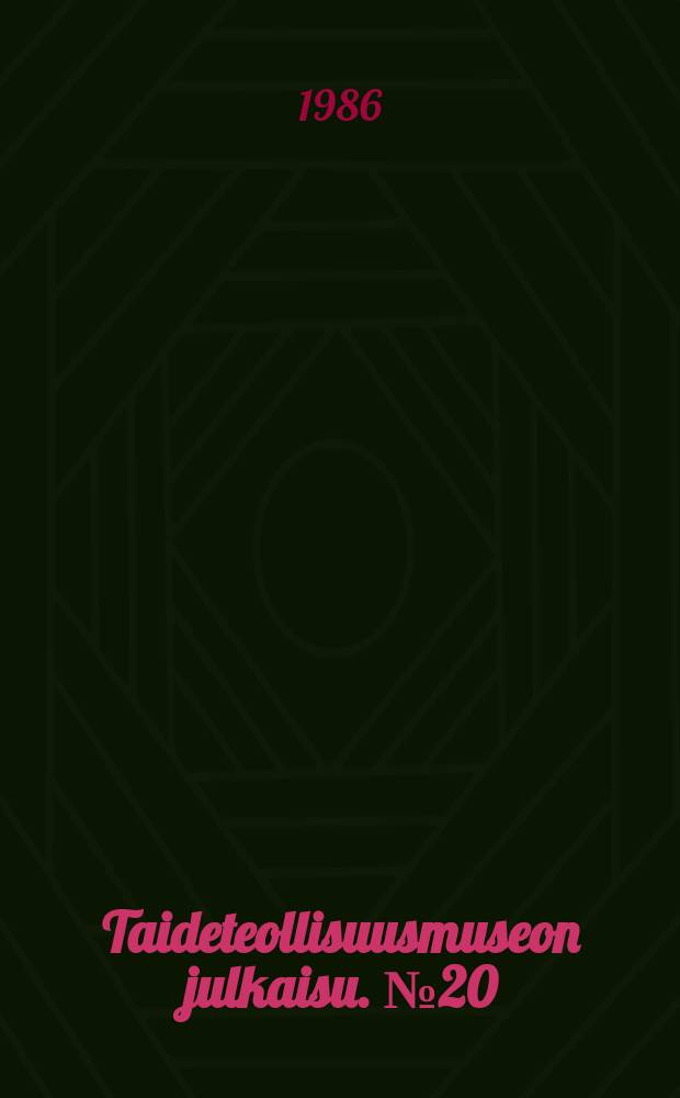 Taideteollisuusmuseon julkaisu. № 20 : Kylliklo Saarnenhaara , 1915-1981