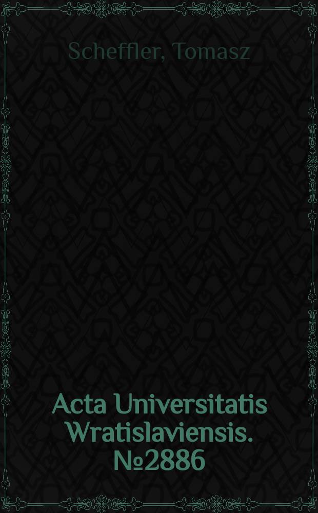 Acta Universitatis Wratislaviensis. № 2886 : Europa po Hitlerze = Европа после Гитлера: мировой порядок в концепции консервативной оппозиции в Третьем Рейхе