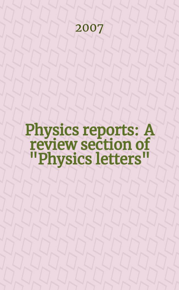 Physics reports : A review section of "Physics letters" (Sect. C). vol. 448, № 5/6 : Nonequilibrium physics: from complex fluids to biological systems