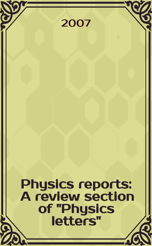 Physics reports : A review section of "Physics letters" (Sect. C). vol. 449, № 1/3 : Nonequilibrium physics: from complex fluids to biological systems