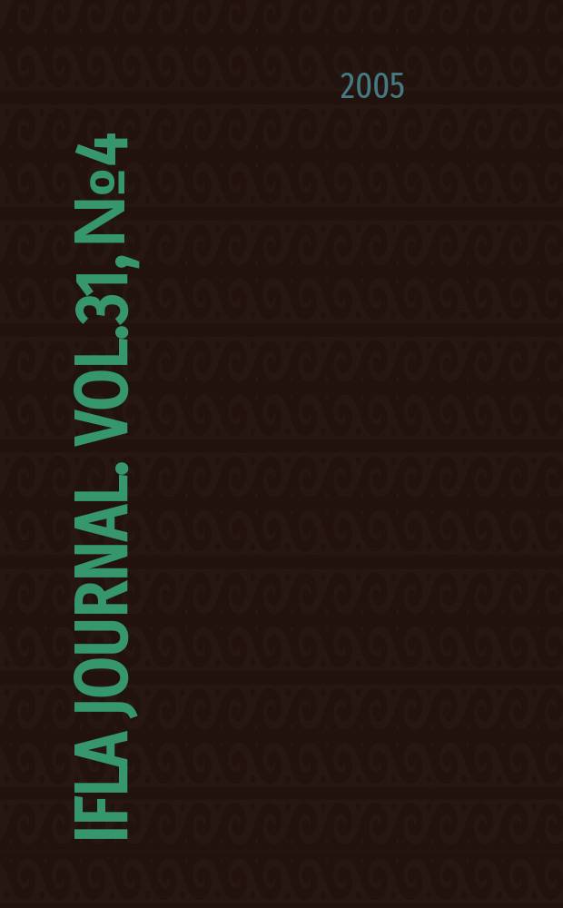 IFLA journal. Vol.31, № 4
