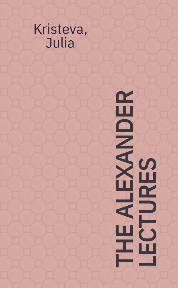 The Alexander lectures