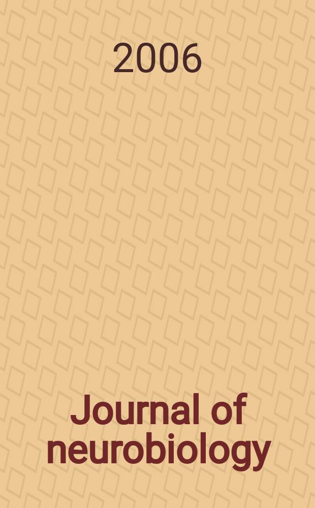 Journal of neurobiology : An intern. journal. Vol. 66, № 8