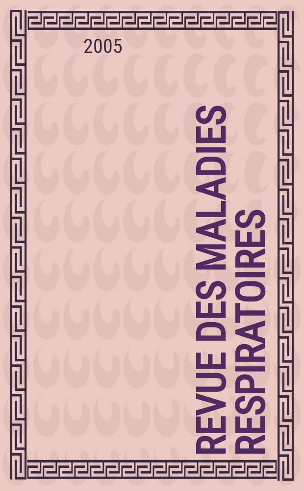 Revue des maladies respiratoires : Organe offic. de la Soc. de pneumologie de langue fr. Vol. 22, № 1, cah. 2 : Muscles respiratoires: de la théorie à la pratique