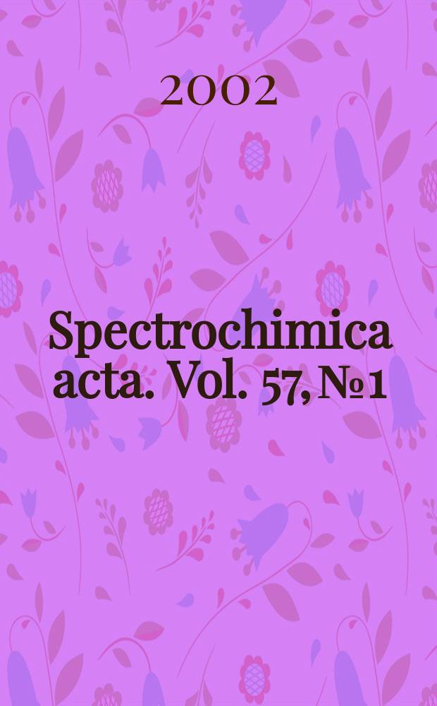 Spectrochimica acta. Vol. 57, № 1