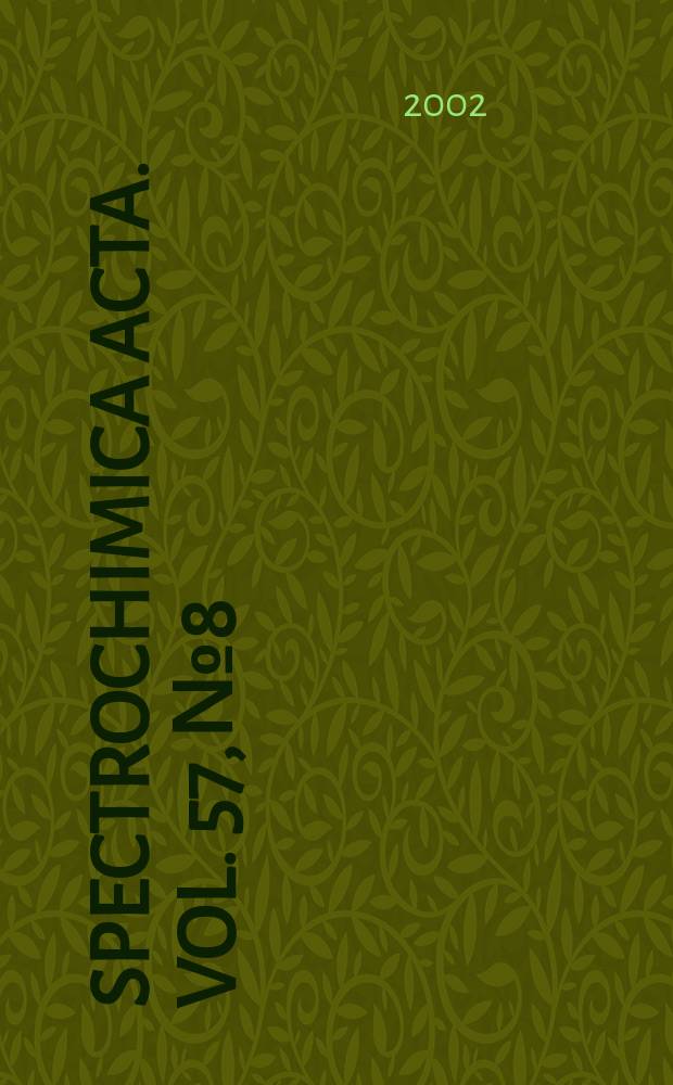 Spectrochimica acta. Vol. 57, № 8