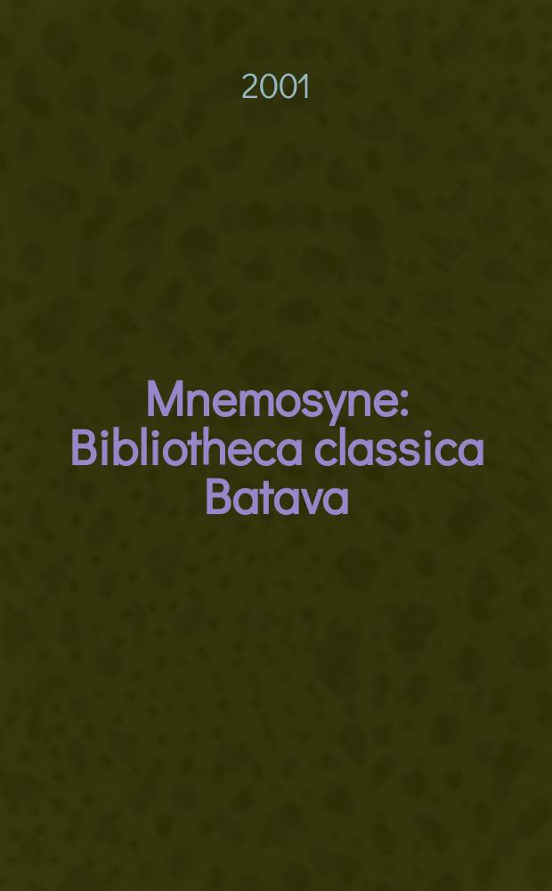 Mnemosyne : Bibliotheca classica Batava : The orator in action and theory in Greece and Rome = Оратор в действии и теории в Греции и Риме