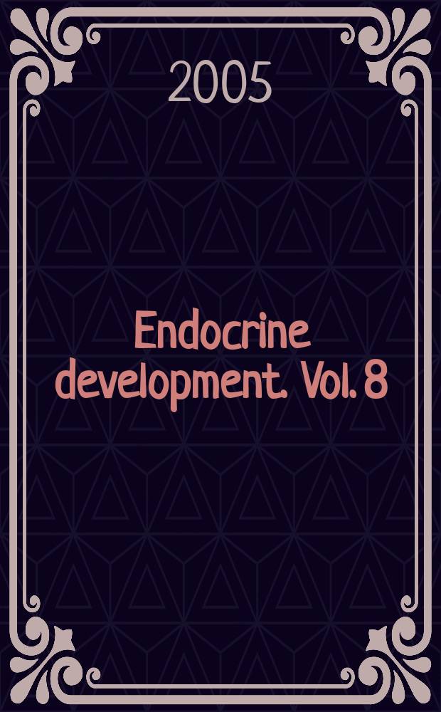 Endocrine development. Vol. 8 : Abnormalities in puberty