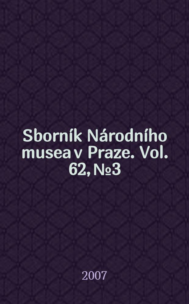 Sborník Národního musea v Praze. Vol. 62, № 3/4 : New classification of the genus Cordaites from the Carboniferous and Permian of the Bohemian Massif, based on cuticle micromorphology