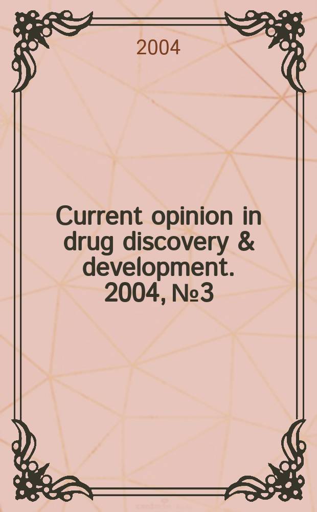 Current opinion in drug discovery & development. 2004, № 3