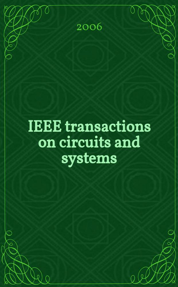 IEEE transactions on circuits and systems : A publ. of the IEEE Circuits a. systems soc. Vol.53, №1