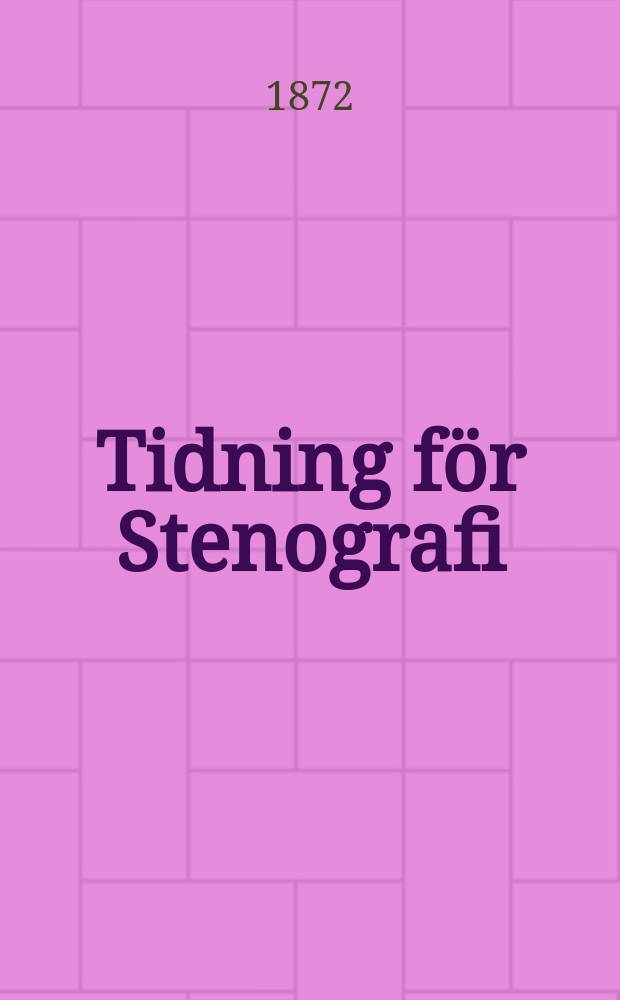 Tidning för Stenografi
