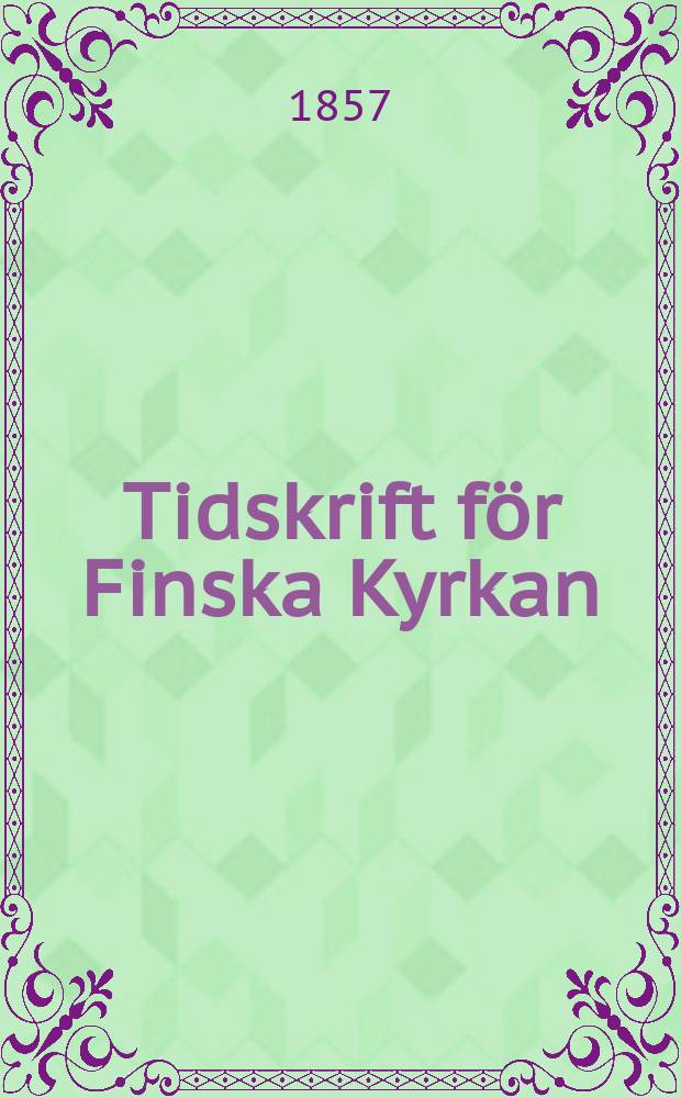 Tidskrift för Finska Kyrkan