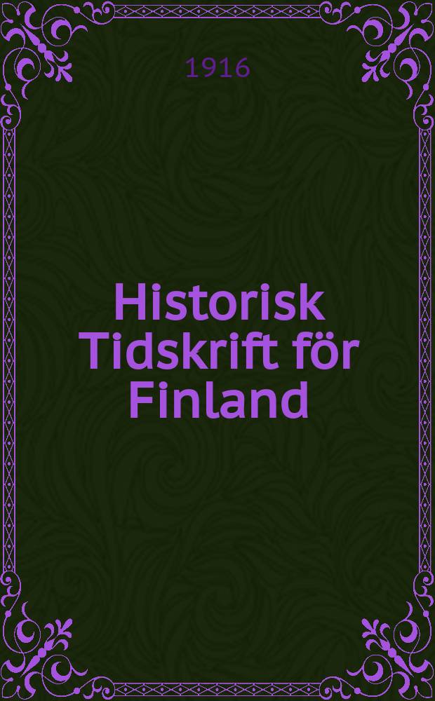 Historisk Tidskrift för Finland