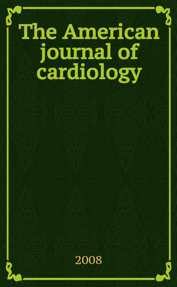 The American journal of cardiology : Official journal of the American college of cardiology A publication of the Yorke group. Vol. 102, № 6A : Demystifiying the rate versus rhythm conundrum = Проясняя дилемму ЧСС против ритма:новые перспективы в исследованиях и новые возможности терапии.