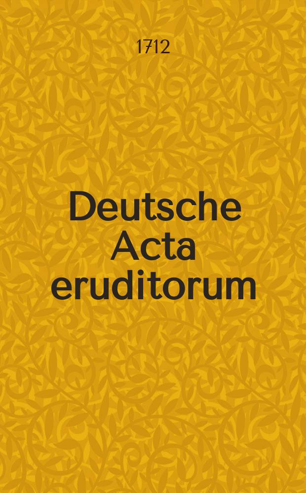 Deutsche Acta eruditorum