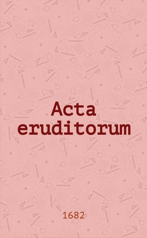Acta eruditorum