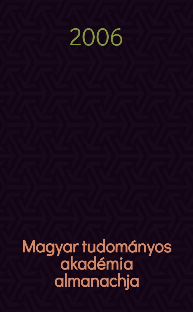 Magyar tudományos akadémia almanachja