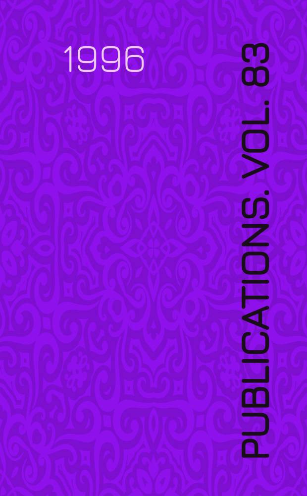 [Publications]. Vol. 83 : The letters and charters of Cardinal Guala Bicchieri