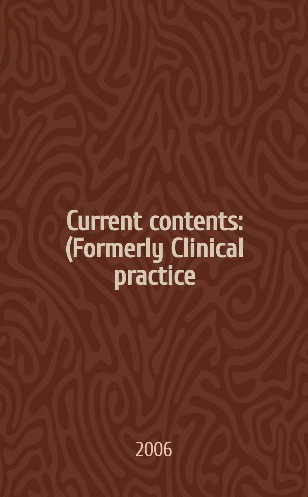 Current contents : (Formerly Clinical practice). Vol.34, № 10