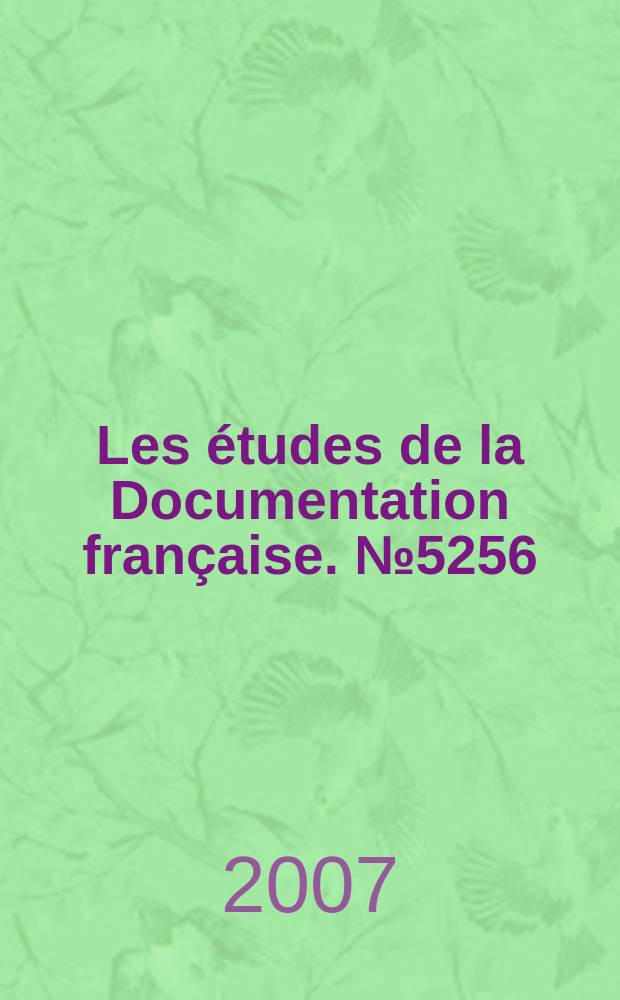 Les études de la Documentation française. № 5256 : Le vieillissement en Europe = Старение в Европе.Биологические,экономические и социальные аспекты
