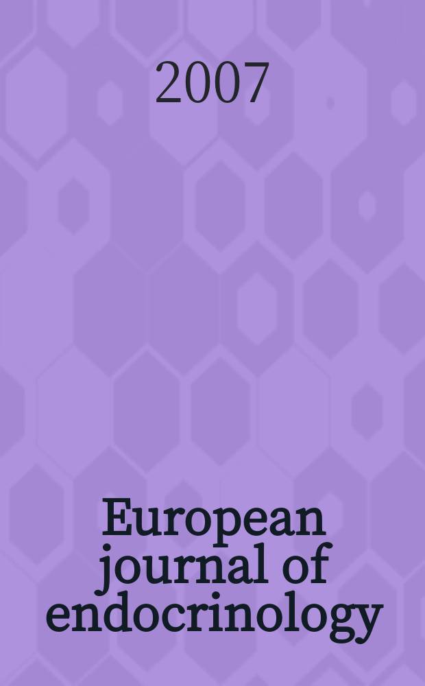 European journal of endocrinology : Formerly Acta ecdocrinologica Offic. j. of the Europ. federation of endocrine soc. 2007 к vol. 157, suppl. 1 : The evolving biology of growth and metabolism