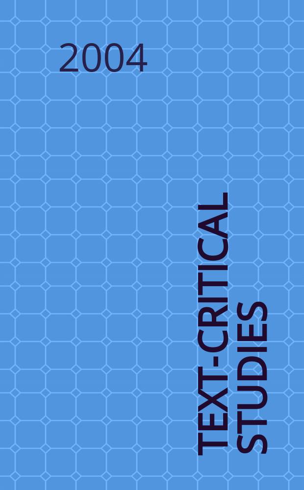 Text-critical studies