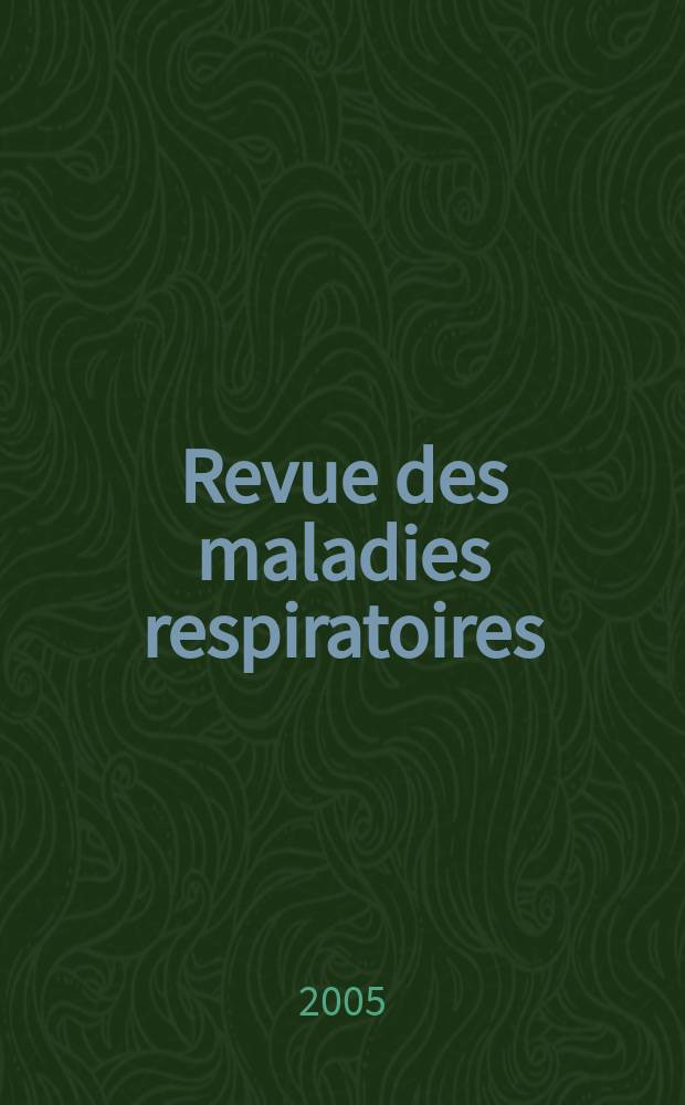 Revue des maladies respiratoires : Organe offic. de la Soc. de pneumologie de langue fr. Vol.22, №6, cah. 2 : Cancer bronchique