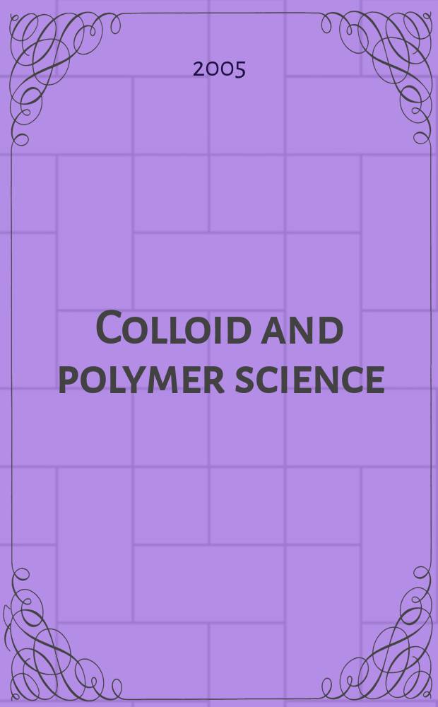 Colloid and polymer science : Offic. journal of the Kolloid-Ges. Vol.283, №9
