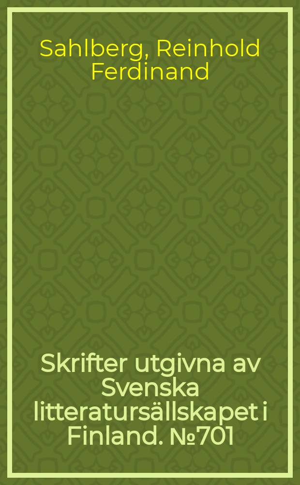 Skrifter utgivna av Svenska litteratursällskapet i Finland. № 701 : En resa kring jorden 1839-1843