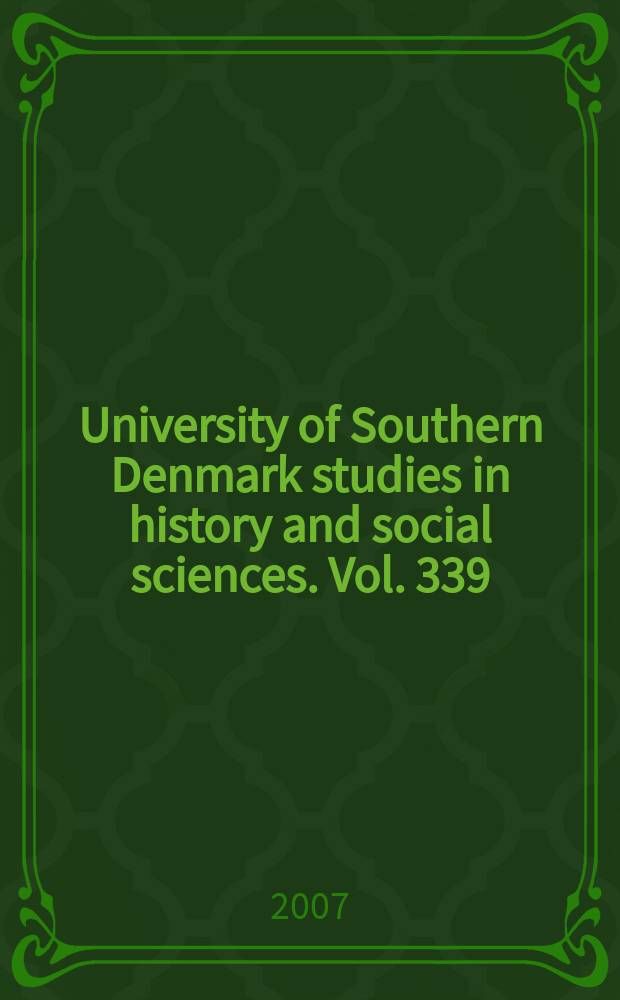 University of Southern Denmark studies in history and social sciences. Vol. 339 : 13 værdier = 13 ценностей датского "государства всеобщего благоденствия"