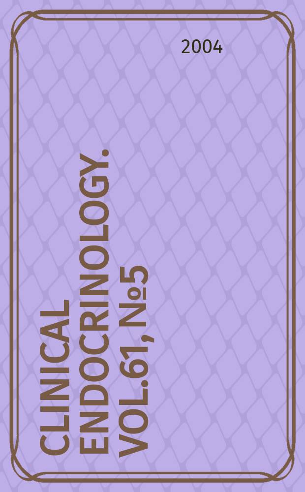 Clinical endocrinology. Vol.61, №5