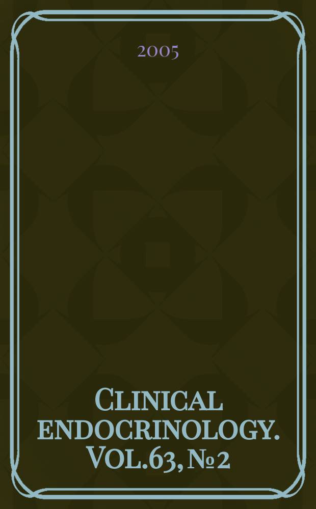 Clinical endocrinology. Vol.63, №2