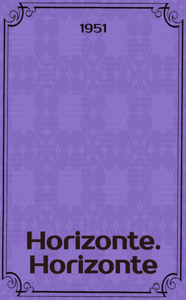 Horizonte. Horizonte