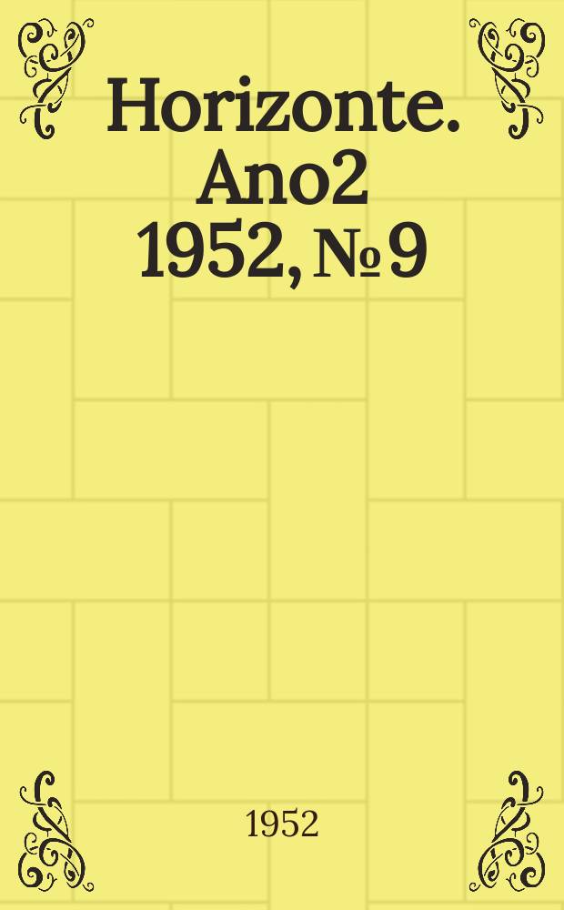 Horizonte. Ano2 1952, №9