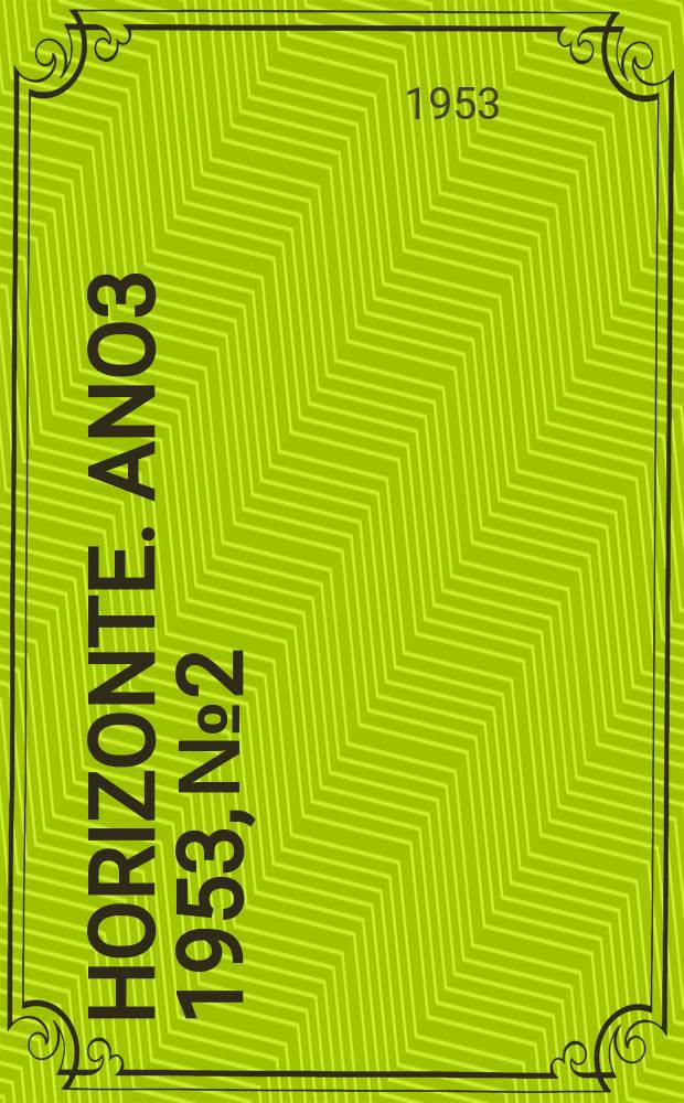Horizonte. Ano3 1953, №2