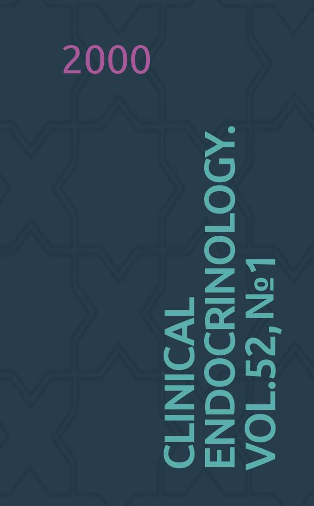 Clinical endocrinology. Vol.52, №1